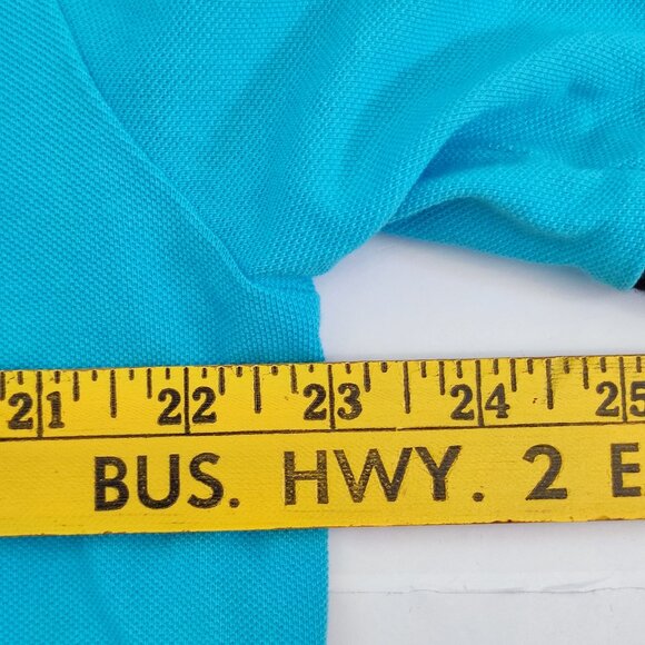 Atlas for men polo shirt men's size XL light blue rugby knit short sleeve - Picture 10 of 11